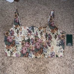 grandma’s couch printed corset